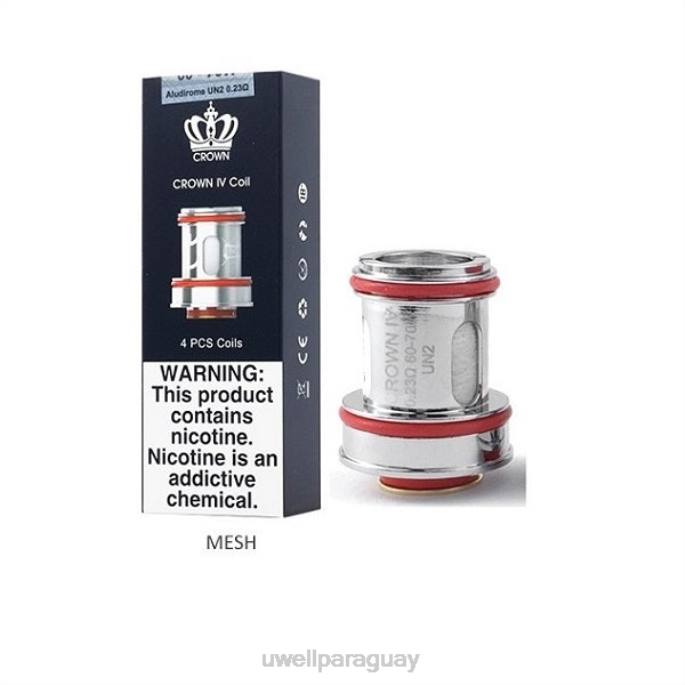 R8Z0K182 - UWELL e cigarette doble bobina 02ohm UWELL CROWN 4 bobinas de repuesto (paquete de 4)