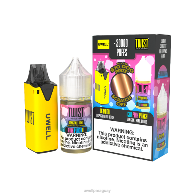 R8Z0K211 - UWELL Paraguay clr cian/flv menta 50 mg UWELL V6 dispositivo desechable + jugo daddy\s vapor 30ml - paquete de colaboración