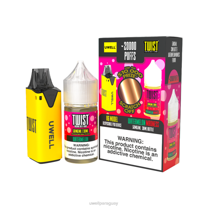 R8Z0K211 - UWELL Paraguay clr cian/flv menta 50 mg UWELL V6 dispositivo desechable + jugo daddy\s vapor 30ml - paquete de colaboración