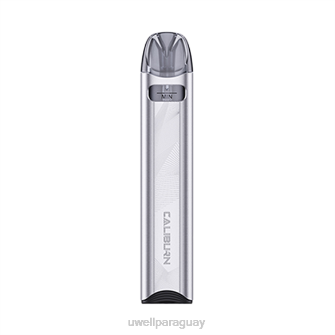 R8Z0K22 - UWELL e cigarette luz de luna plateada UWELL CALIBURN A3S kit (sistema de cápsulas)