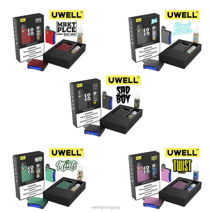 R8Z0K242 - UWELL e cigarette crl cian/flv menta 50 mg UWELL CALIBURN AK3 kit + vainas a3s 08ohm (x2) + daddy\s vapor 10ml sales 50mg