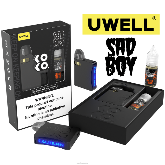 R8Z0K246 - UWELL Asunción crl rosa/flv limonada de bayas UWELL CALIBURN AK3 kit + vainas a3s 08ohm (x2) + daddy\s vapor 10ml sales 50mg
