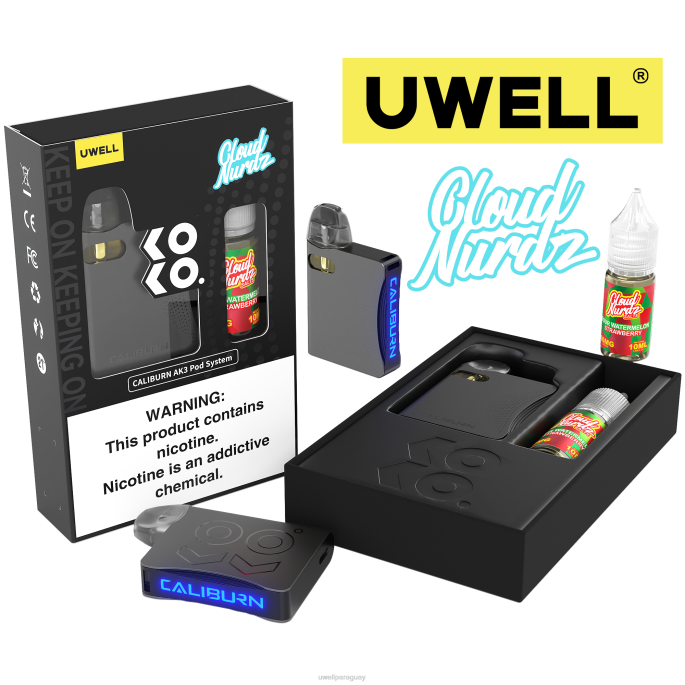 R8Z0K246 - UWELL Asunción crl rosa/flv limonada de bayas UWELL CALIBURN AK3 kit + vainas a3s 08ohm (x2) + daddy\s vapor 10ml sales 50mg