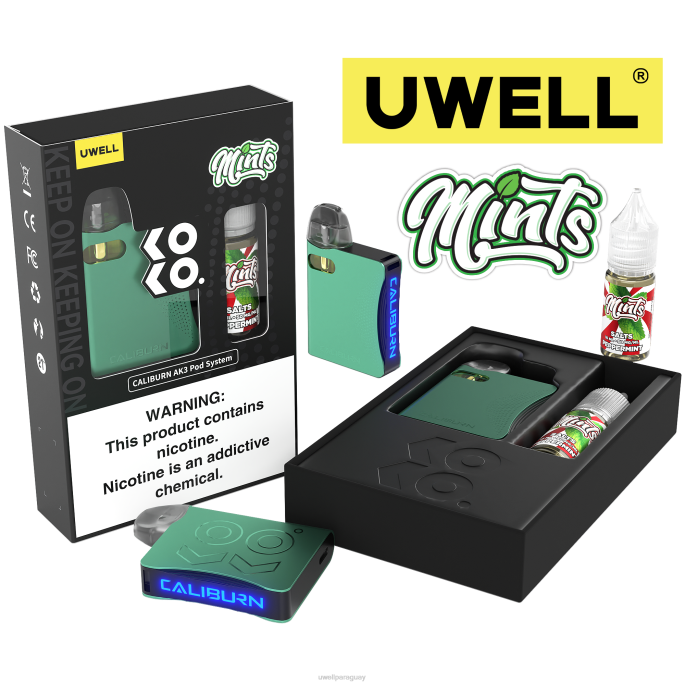 R8Z0K246 - UWELL Asunción crl rosa/flv limonada de bayas UWELL CALIBURN AK3 kit + vainas a3s 08ohm (x2) + daddy\s vapor 10ml sales 50mg