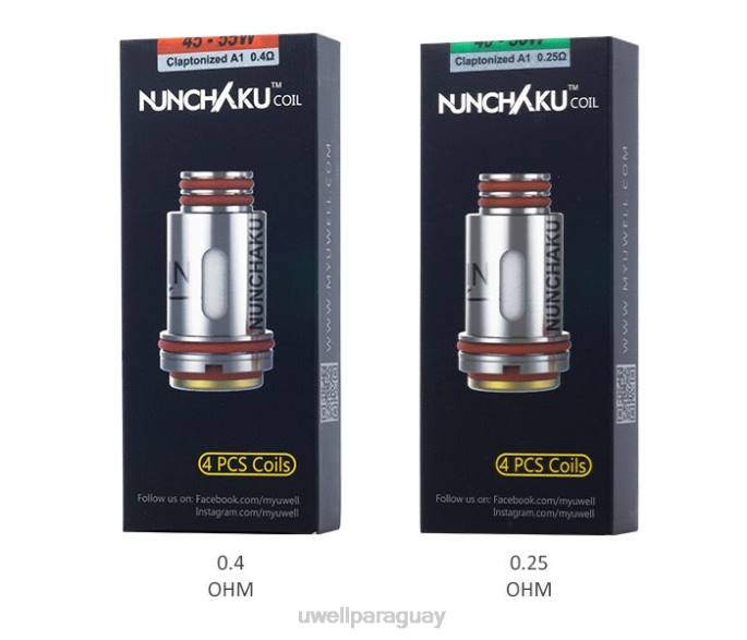 R8Z0K261 - UWELL Paraguay 025 ohmios UWELL NUNCHAKU bobinas (paquete de 4)
