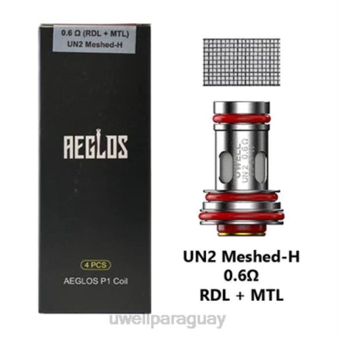 R8Z0K270 - UWELL vape flavors p1 un2 mallado-h 0.6ohm UWELL AEGLOS bobinas | paquete de 4