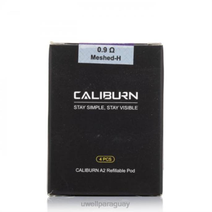 R8Z0K1 - UWELL Paraguay fecral un2 mallado-h 0.9ohm UWELL CALIBURN A2 vainas de repuesto | paquete de 4